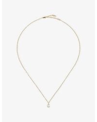 Missoma - Fine Initial Mini G 14Ct Pendant Necklace - Lyst