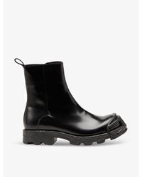 DIESEL - D-Hammer D-Logo Leather Chelsea Boots - Lyst