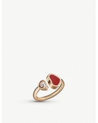Chopard - Happy Hearts 18c Rose-gold Ring - Lyst