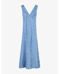 OMNES - Iris Floral-Jacquard Woven Maxi Dress - Lyst