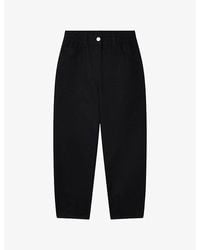 Whistles - Tessa Elasticated-Waist Stretch Cotton-Blend Trousers - Lyst