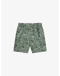 Ted Baker - Kita Floral Camouflage-print Recycled-polyester Swim Shorts - Lyst