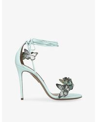 Aquazzura - Papillon 105 Leather Heeled Sandals - Lyst
