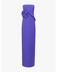 Roland Mouret - 3D-Flower Strapless Column Gown - Lyst