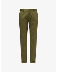 Paul Smith - Turn-Up Slim-Leg Cotton Trousers - Lyst