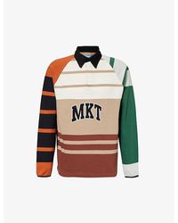 Market - Brand-embroidered Striped Regular-fit Cotton-jersey Shirt - Lyst