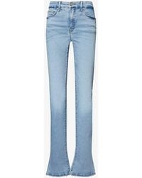 GOOD AMERICAN - Good Curve Flared-leg Mid-rise Denim-blend Jeans - Lyst