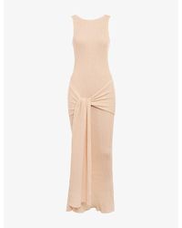House Of Cb - Akaia Draped Silky Knit Maxi Dress Xs (A-C Cup) - Lyst