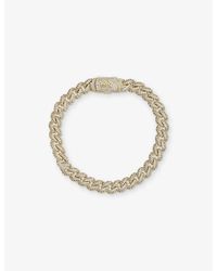 Gld - Cluster Cuban 18Ct Plated Bracelet - Lyst