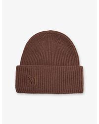 Max Mara - Brand-Embroidered Folded Brim Cashmere Beanie Hat - Lyst