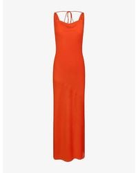 OMNES - Koko Cowl-Back Woven Maxi Dress - Lyst