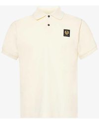 Belstaff - Brand-patch Short-sleeved Cotton-jersey Polo Shirt X - Lyst