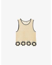 Sandro - Flower-motif Crochet Knitted Top - Lyst
