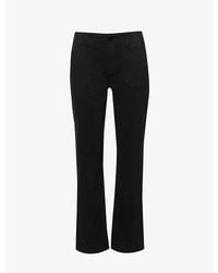 PAIGE - Mayslie Straight-Leg Mid-Rise Stretch-Denim Jeans - Lyst