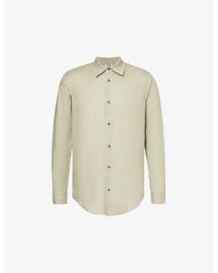 CHE - Long-sleeved Curved-hem Linen Shirt - Lyst