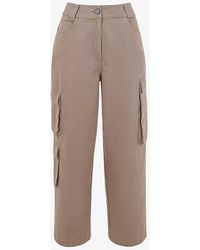 Whistles - Phoebe Regular-fit High-rise Cotton Trousers - Lyst