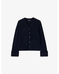 Whistles - V-Neck Regular-Fit Cotton Cardigan - Lyst