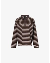 WE Are Tala - Striped Relaxed-Fit Cotton Rugby Polo Shirt - Lyst