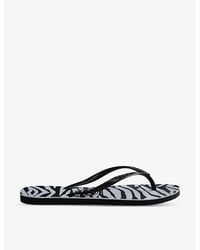 Havaianas - Slim Zebra-Print Rubber Flip-Flops - Lyst