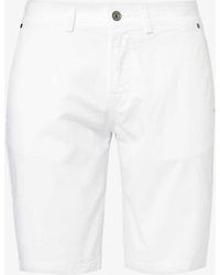 7 For All Mankind - Perfect Regular-fit Stretch-cotton Chino Shorts - Lyst