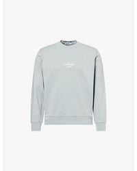 Stone Island - Archive-Print Brand-Print Cotton-Jersey Sweatshirt - Lyst