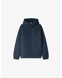 Sandro - Logo-Print Hooded Nylon Windbreaker Jacket - Lyst