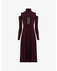 eem - Baguette Embellished Knitted Midi Dress - Lyst