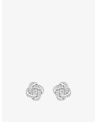 Boucheron - Pivoine 18Ct- And 0.30Ct Brilliant-Cut Diamond Earrings - Lyst