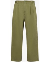 Carhartt - Marv Brand-patch Wide-leg Relaxed-fit Cotton Trousers - Lyst