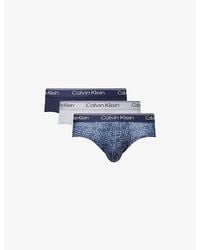 Calvin Klein - Logo-Waistband Pack-Of-Three Micro-Stretch Briefs - Lyst