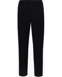 Homme Plissé Issey Miyake - Pleated Tapered-leg Regular-fit Knitted Trousers - Lyst