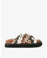 KG by Kurt Geiger - Rosella Braided Faux-Leather Platform Sandals - Lyst