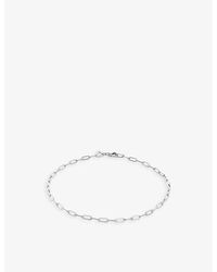 Monica Vinader - Mini Paperclip Sterling- Chain Bracelet - Lyst