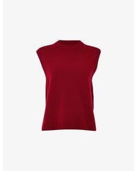 Whistles - Round-Neck Regular-Fit Wool Vest - Lyst