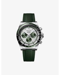 Longines - L3.835.4.02.9 Conquest Chronograph Stainless-Steel And Rubber Automatic Watch - Lyst