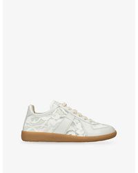 Maison Margiela - Replica Leather And Lace Trainers - Lyst