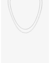 Astrid & Miyu - Illusion Double Chain-Plated Brass Necklace - Lyst