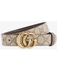 Gucci - Marmont Double G Reversible Leather Belt - Lyst