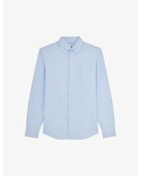 Reiss - Greenwich Slim-Fit Long-Sleeve Cotton Shirt - Lyst