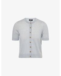 ME+EM - Barely There Short-Sleeves Wool And Cashmere Top - Lyst