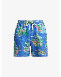 Polo Ralph Lauren - Traveller Tropical-Print Swim Shorts - Lyst