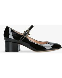 Gianvito Rossi - Mary Ribbon 45 Patent-leather Heeled Courts - Lyst