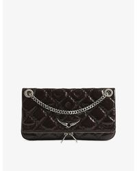 Zadig & Voltaire - Rock Ii Vintage Patent-Leather Clutch - Lyst
