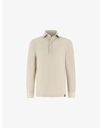 BOGGI - Long-Sleeved Cotton-Blend Polo Shirt - Lyst