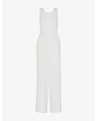 Whistles - Thelma Wide-Leg Woven Wedding Jumpsuit - Lyst