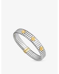 BVLGARI - Tubogas Stainless Steel And 18Ct Studded Bracelet - Lyst