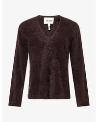 ME+EM - V-Neck Brushed Cashmere Jumper - Lyst