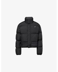 GYMSHARK - Logo-Print Padded Shell-Down Jacket - Lyst