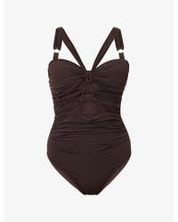 Zimmermann - Daylight Knot-Detail Bandeau Swimsuit - Lyst