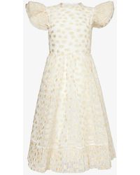 Sister Jane - Floral-pattern Mesh Midi Dress - Lyst